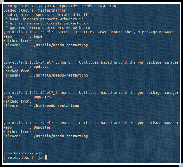 Как проверить, нужна ли CentOS / RHEL перезагрузка