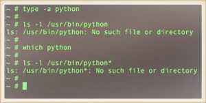 Linux / Unix: “-bash: python: command not found”