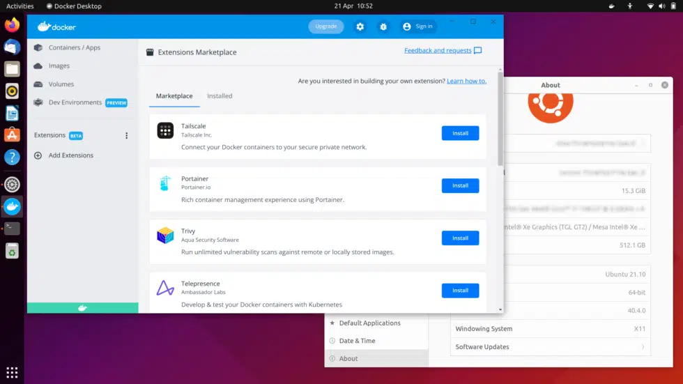 DOCKER DESKTOP доступен для Linux
