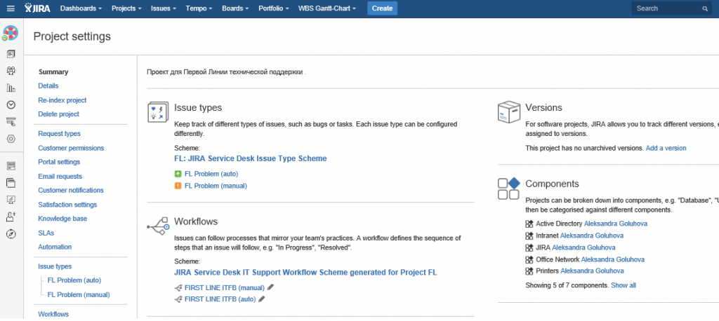 компоненты jira