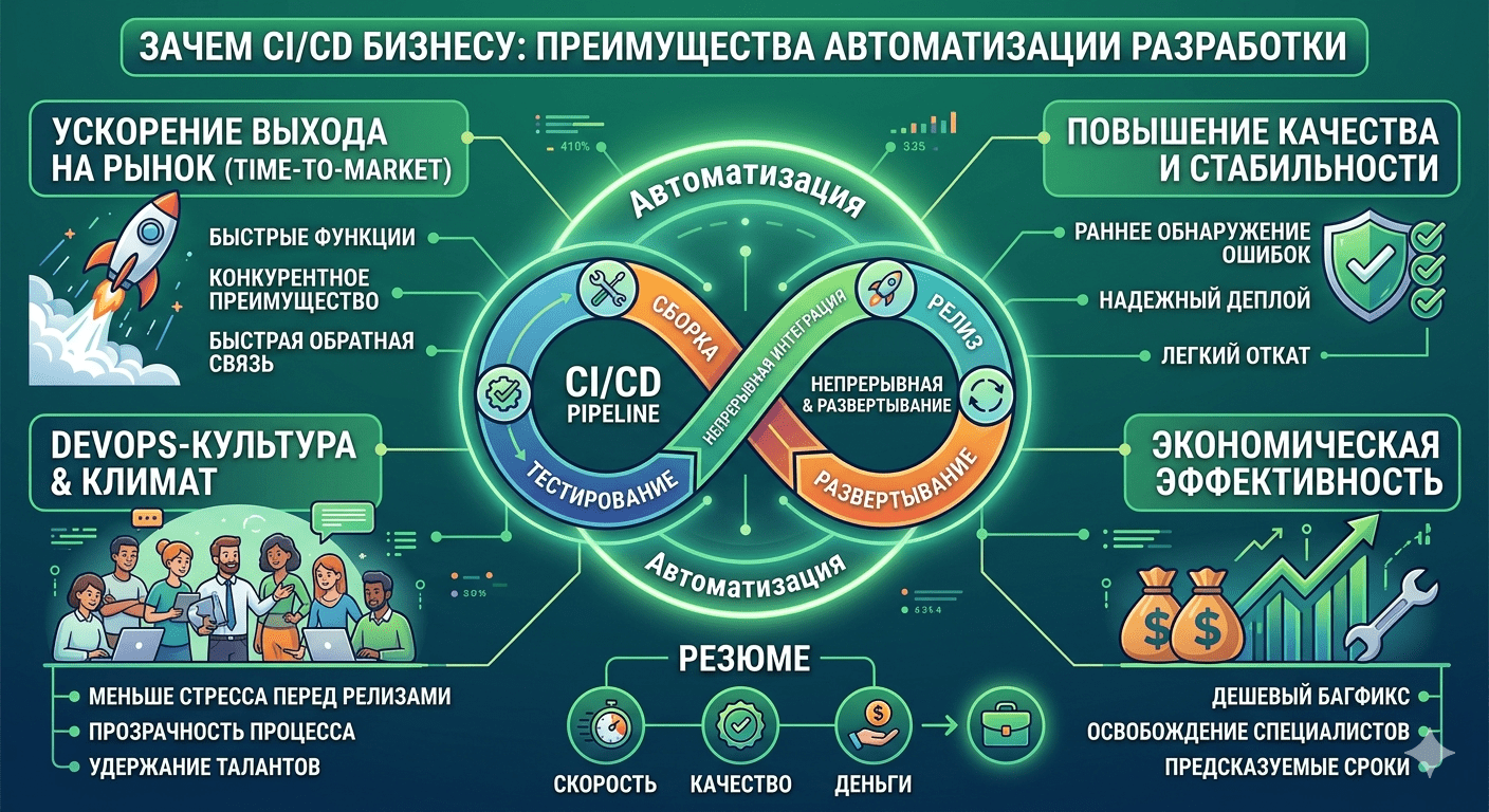CI/CD для вашего проекта: что это и зачем нужно бизнесу