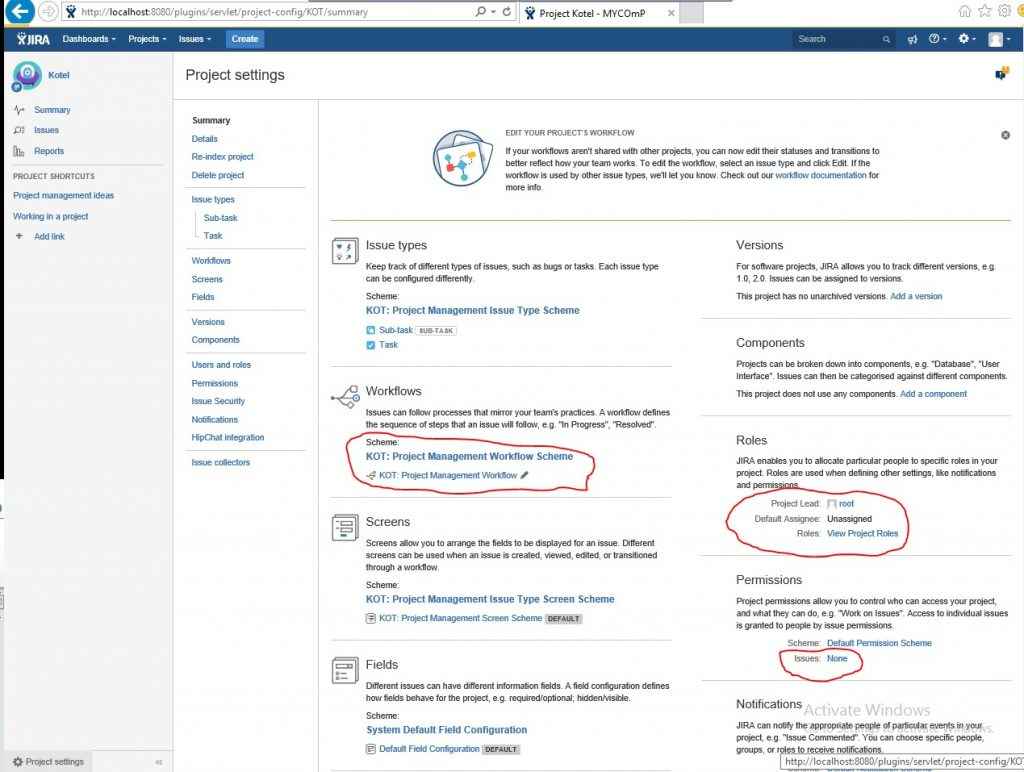 настройка уведомлений в jira