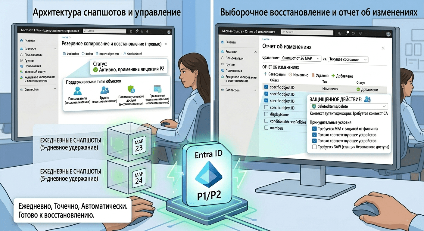Функция резервного копирования и восстановления Entra: технический обзор и руководство по использованию