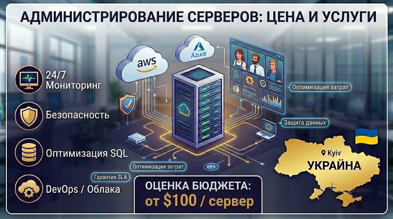 Администрирование серверов: цена и состав услуг аутсорсинга в Украине в 2026 году