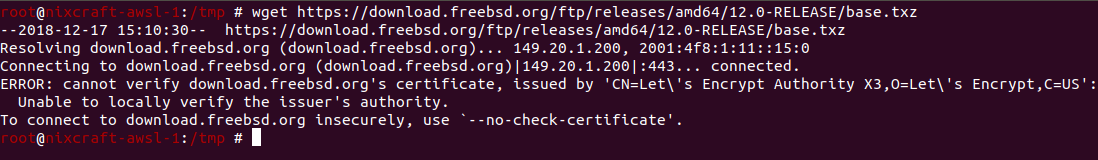 FreeBSD wget не может проверить сертификат, выданный Let’s Encrypt