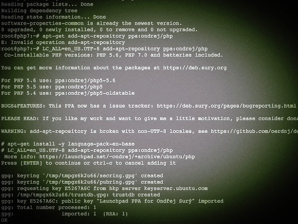 Установка PHP 7 на Ubuntu Linux 14.04 LTS