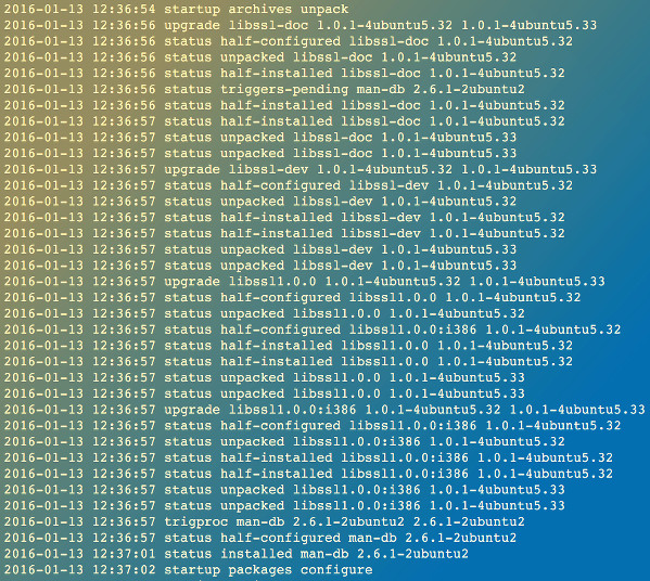 Как узнать, когда установлен или обновлен пакет Debian или Ubuntu