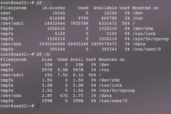 Команды для проверки размера диска в Linux