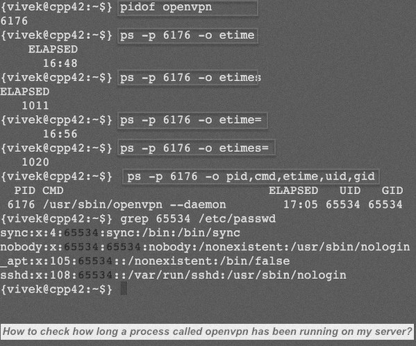 Как долго запущен процесс в Linux?