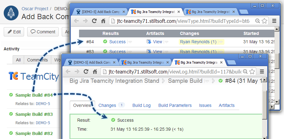 интеграция jira teamcity