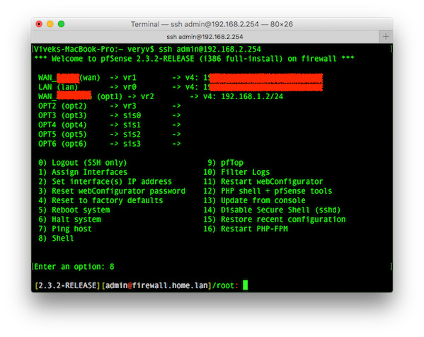 Как установить htop на брандмауэр pfSense