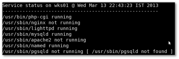 Linux / Unix скрипт для проверки запущена ли служба