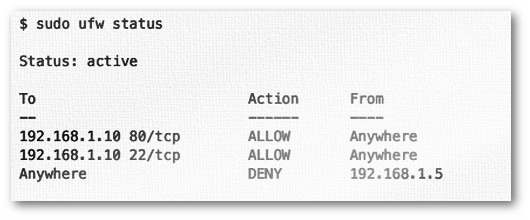Как заблокировать IP адрес с помощью ufw на Ubuntu Linux