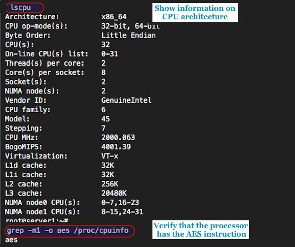 Как проверить включено ли шифрование AES-NI  в Linux